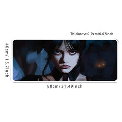 Goth Girl Desk Mat Large Gaming Mouse Pad E Sports Office Keyboard Pad