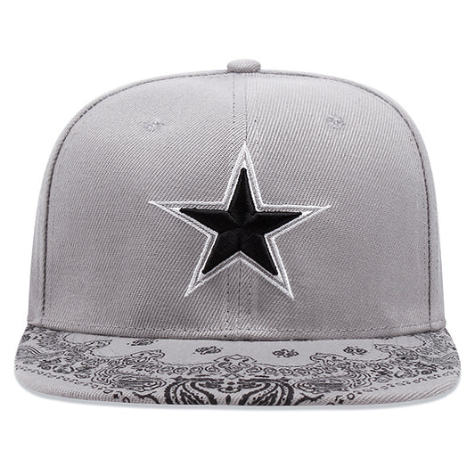 Adjustable Pentagram Floral Snapback Baseball Cap