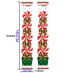 Christmas Candy Couple Hanging Cloth Banner Decoration