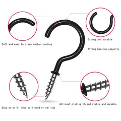 10pcs Vinyl Coated Ceiling Hooks Heavy Duty Screw Cup Hooks