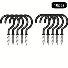 10pcs Vinyl Coated Ceiling Hooks Heavy Duty Screw Cup Hooks