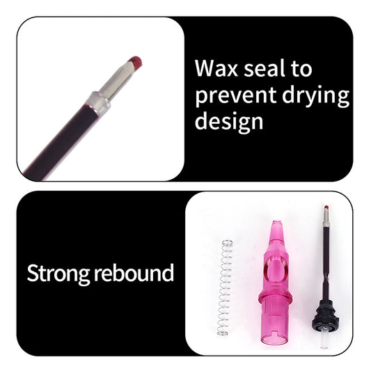 10pcs Ballpoint Tattoo Cartridge Needles, Practice Drawing Set, Motor Pen Grip