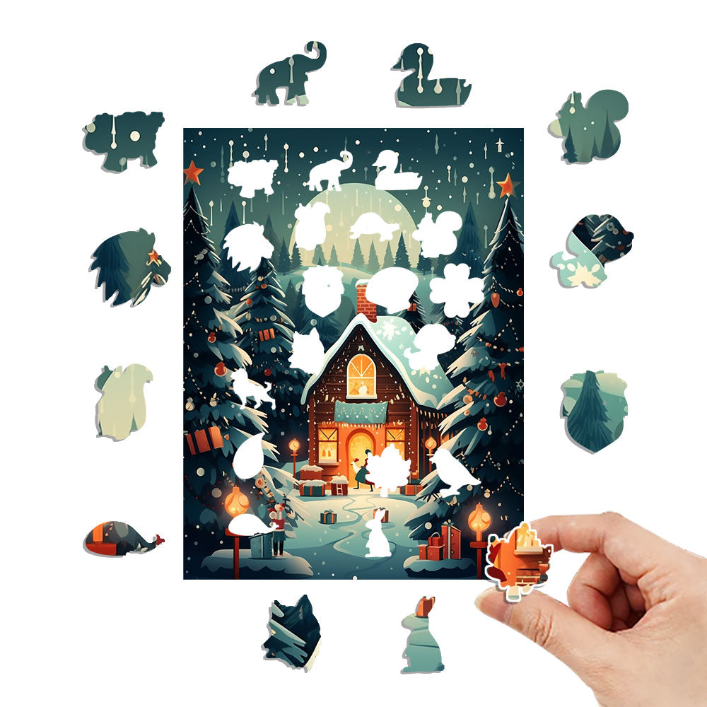 Christmas Special Shaped Animal Puzzle for Adults - Educational Toy