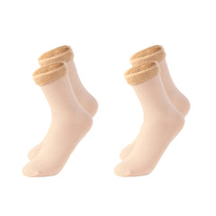 Plush Lined Mid Tube Socks Women's Stockings