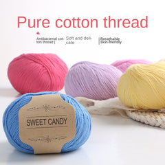 100m Colored Organic Cotton Yarn 50g