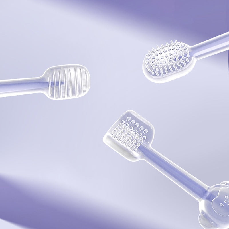 3pcs Silicone Toothbrush Set for Dogs Cats Dental Care