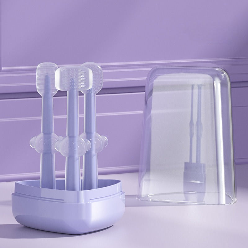 3pcs Silicone Toothbrush Set for Dogs Cats Dental Care
