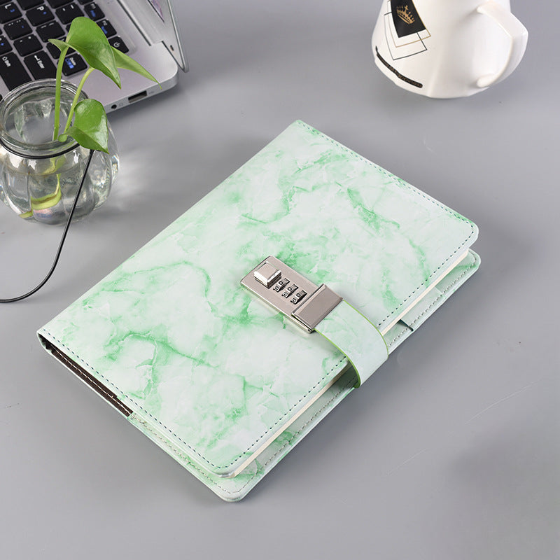 Vintage Password Book With Lock Notebook Student Diary