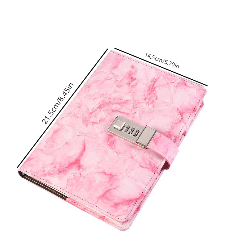 Vintage Password Book With Lock Notebook Student Diary