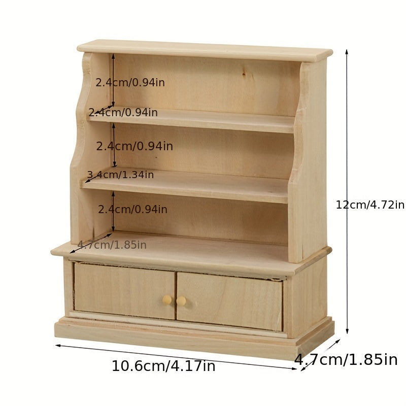 1 12 Dollhouse Bookcase Locker Storage Cabinet Rack Furniture DecorToy