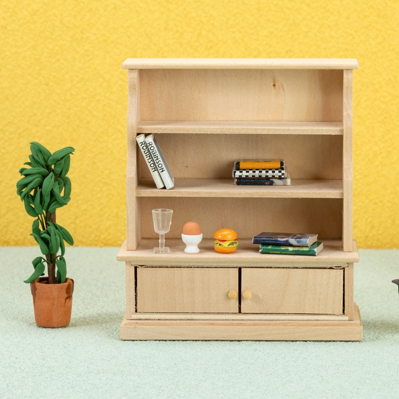 1 12 Dollhouse Bookcase Locker Storage Cabinet Rack Furniture DecorToy