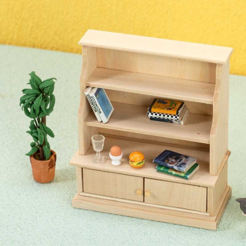 1 12 Dollhouse Bookcase Locker Storage Cabinet Rack Furniture DecorToy