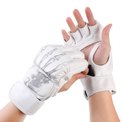 1 Pair Taekwondo Half Finger Gloves Protective Gear For Karate