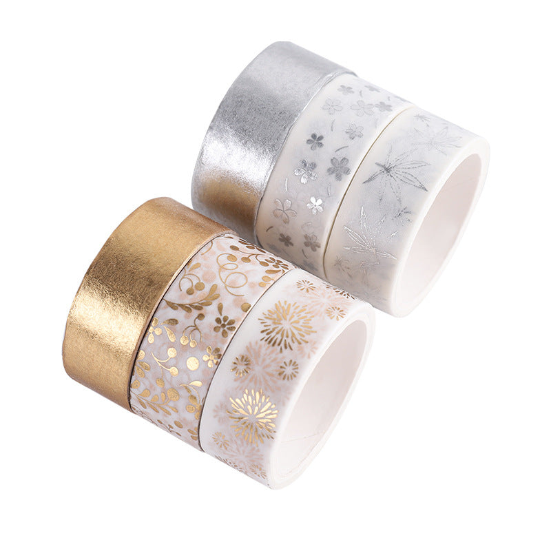 6 Rolls Washi Tape Set for Journaling Crafts Scrapbooking