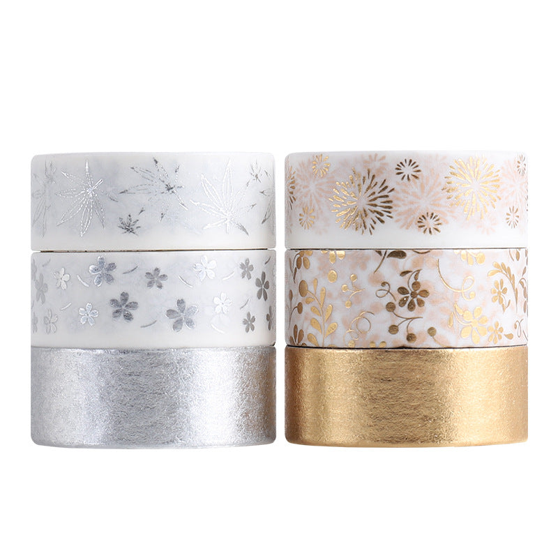 6 Rolls Washi Tape Set for Journaling Crafts Scrapbooking