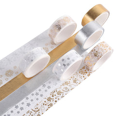 6 Rolls Washi Tape Set for Journaling Crafts Scrapbooking