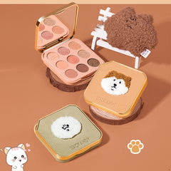 9-Color Silky Eyeshadow Palette, Matte & Shimmer Finish, Animal Packing