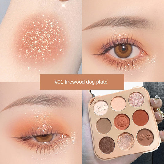 9-Color Silky Eyeshadow Palette, Matte & Shimmer Finish, Animal Packing