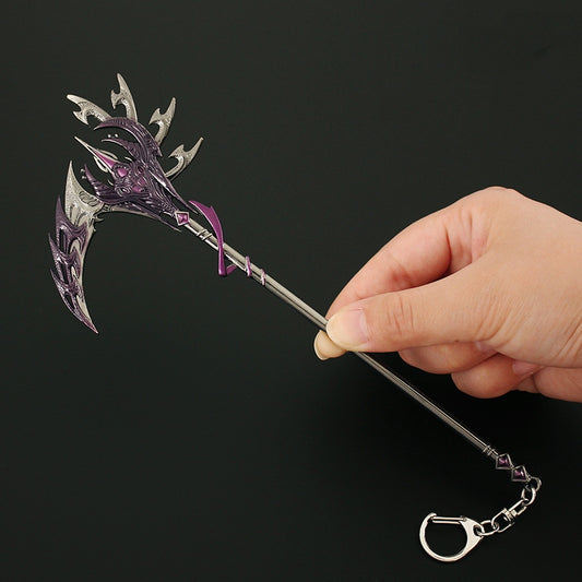 Magic Sickle Model Metal Keychain Bag Backpack Car Key Pendant Gift