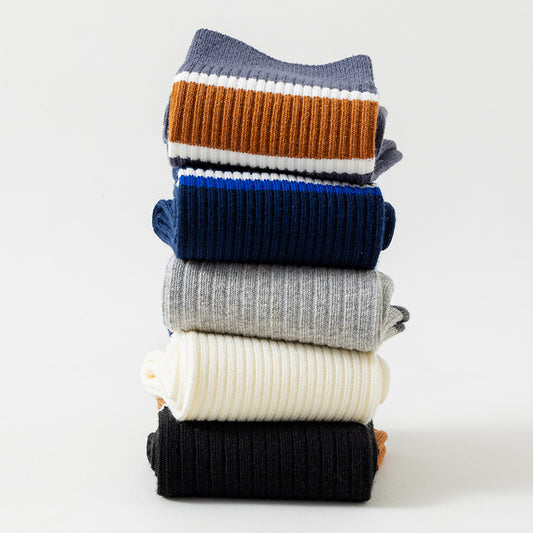 5 Pairs Sports Crew Socks Basketball Sweat Absorbing Anti Odor