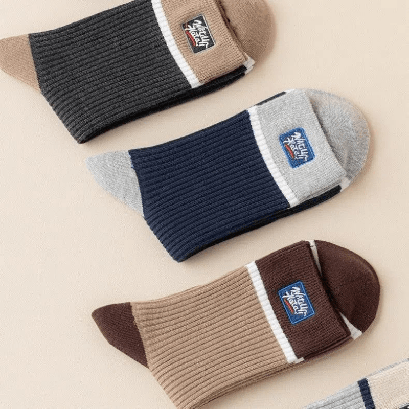 Men's Business Socks Mid Calf Sweat Absorbing Anti Odor Sports Socks
