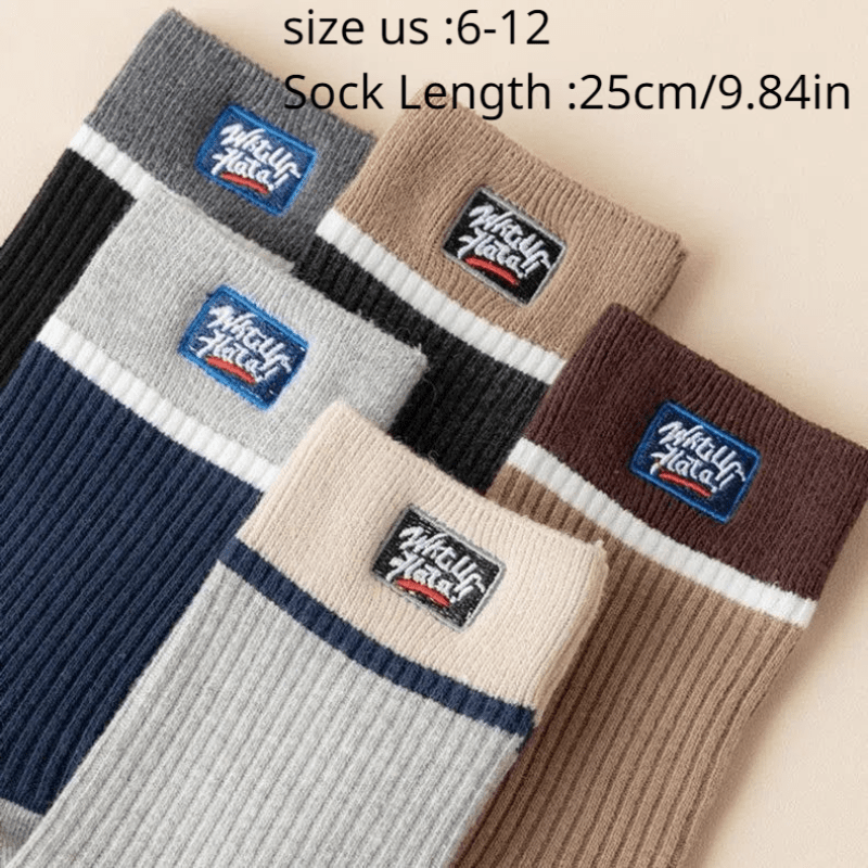 Men's Business Socks Mid Calf Sweat Absorbing Anti Odor Sports Socks