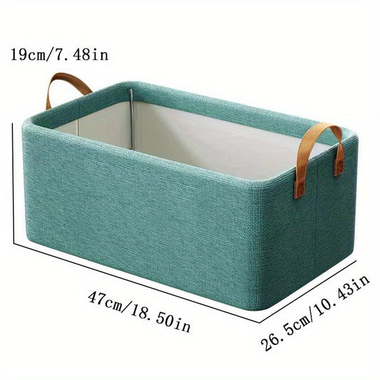 Foldable Storage Box Steel Frame Large Capacity Clothes Trousers Storage Basket