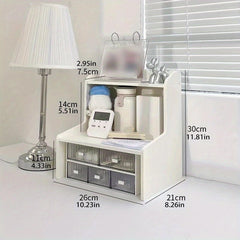 Desktop Storage Rack for Student Supplies and Cosmetics