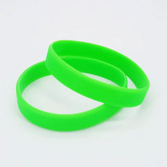 2 Pcs Silicone Bracelet Sporty Style Rubber Wristband