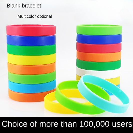 2 Pcs Silicone Bracelet Sporty Style Rubber Wristband