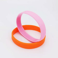 2 Pcs Silicone Bracelet Sporty Style Rubber Wristband