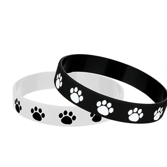 Dog Claw Printed Silicone Bracelet Stretchy Wristband Party Jewelry