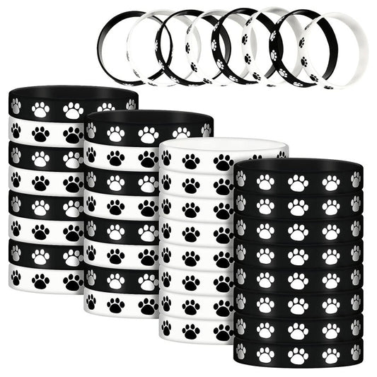 Dog Claw Printed Silicone Bracelet Stretchy Wristband Party Jewelry