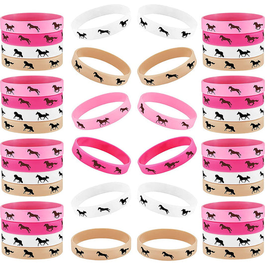 Horse Party Bracelet Derby Horse Rubber Wristband Silicone Bangle