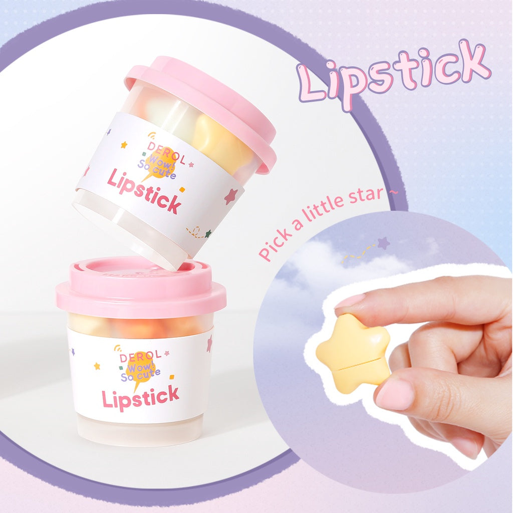 6 Pcs Star Mini Lipstick Set, Candy Matte Velvet Mist, Waterproof Lipgloss