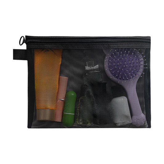 Transparent Mesh Cosmetic Storage Bag for Women Handbags