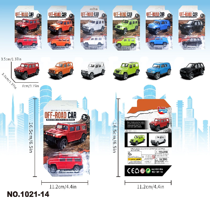 64 Children's Pull Back Alloy Toy Car Off road Vehicle Boy Car Model