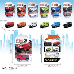 64 Children's Pull Back Alloy Toy Car Off road Vehicle Boy Car Model