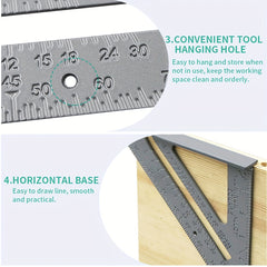 Cast Aluminum Triangle Ruler Angle Ruler Aluminum Alloy Base Ruler
