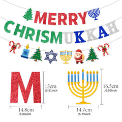 1pc Christmas Banner Felt Hanging Decoration