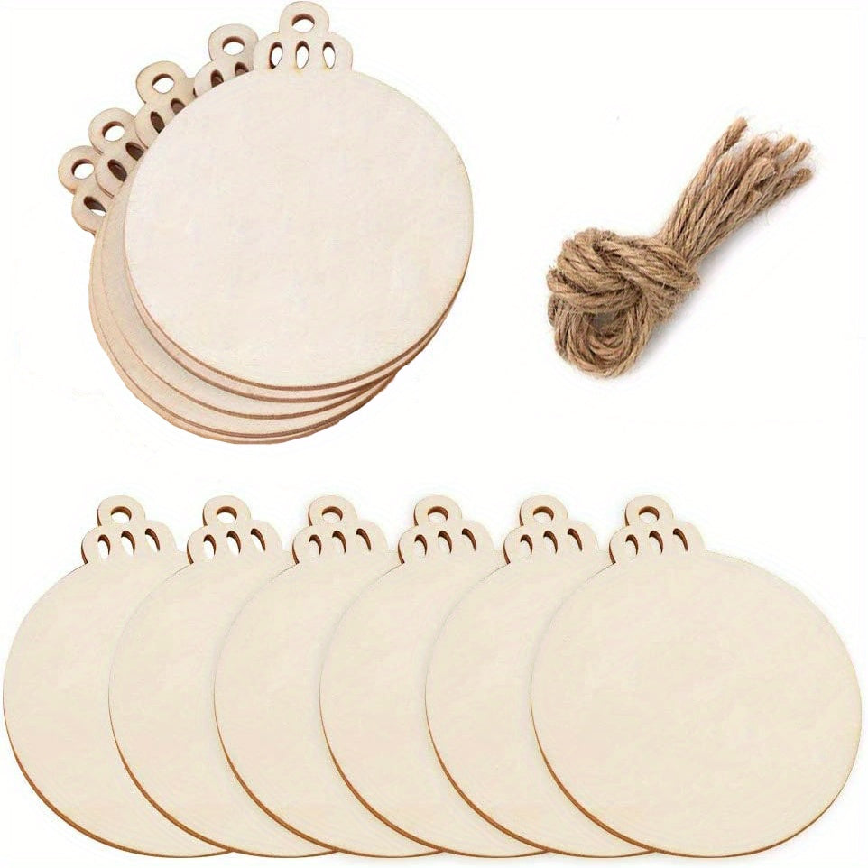 10pcs 20pcs 8 0cm Unfinished Wooden Slices for DIY Crafts