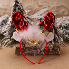 Christmas Deer Horn Bell Headband Hairpin Headpiece for Kids