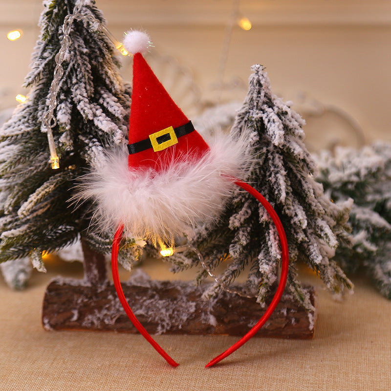 Christmas Deer Horn Bell Headband Hairpin Headpiece for Kids