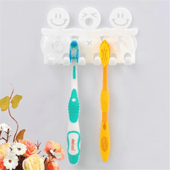 Smile Cartoon Toothbrush Holder Suction Cup Bathroom Set