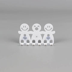 Smile Cartoon Toothbrush Holder Suction Cup Bathroom Set