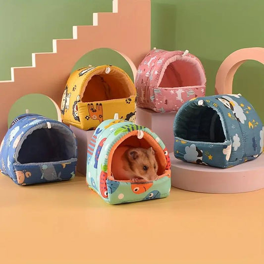 Small Pet Nest Cartoon Rat Hamster House Hammock Cave Mini Hanging Cage