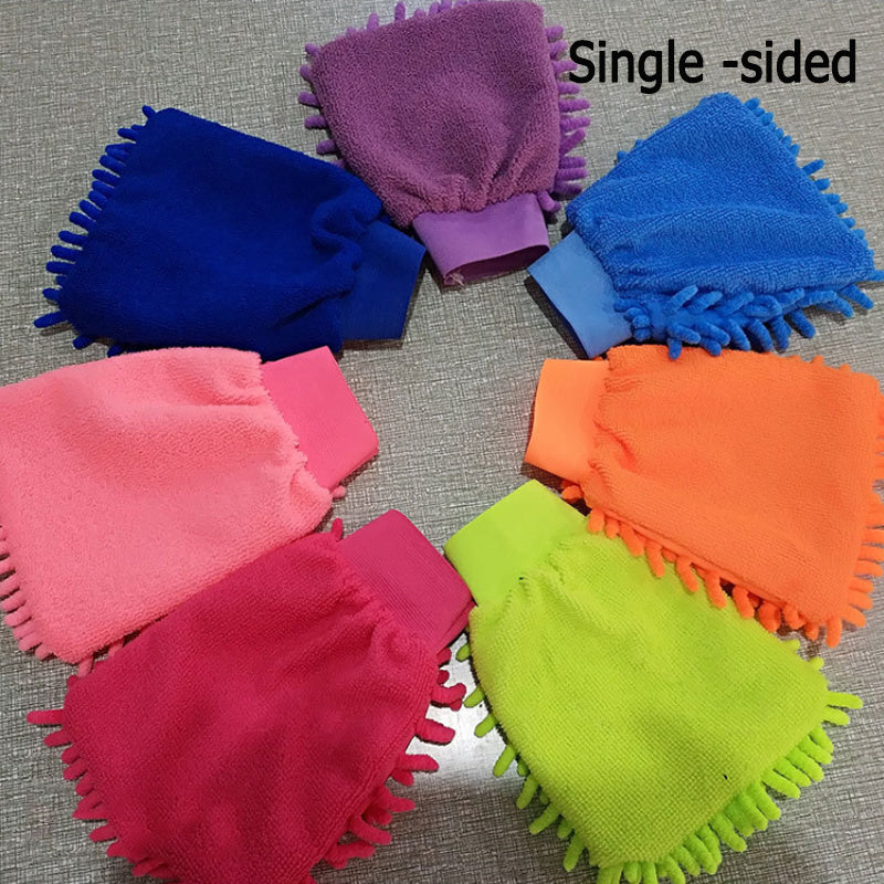 Microfiber Car Wash Gloves Anti Scratch Cleaning Tool