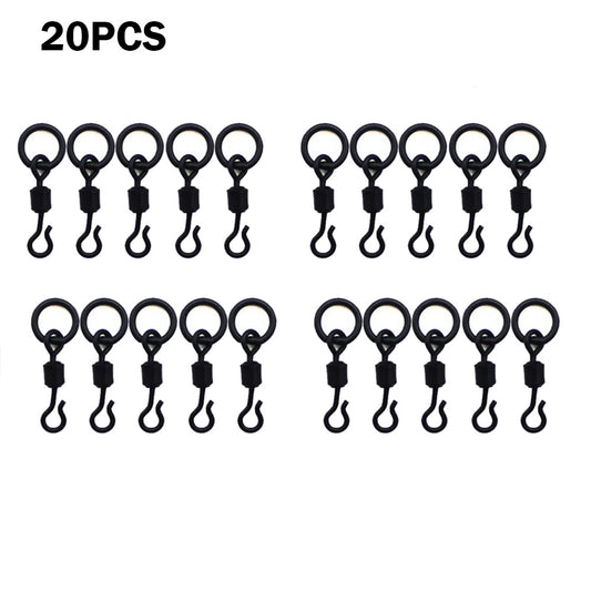 40PCS Carp Fishing Swivels with Solid Ring Quick Change Fishing Hook Swivels