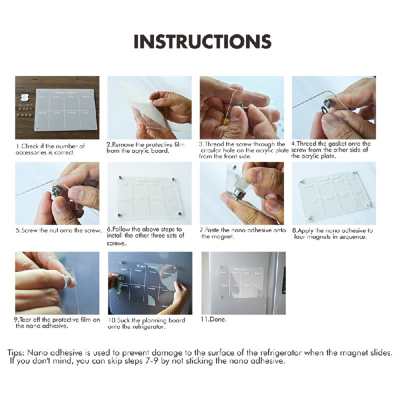 Magnetic Suction Weekly & Monthly Planner