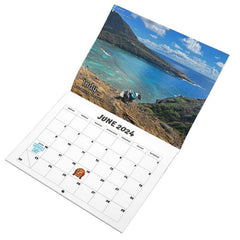 Funny Dog Pooping Wall Calendar Hangable Paper Unique Calendar Gift